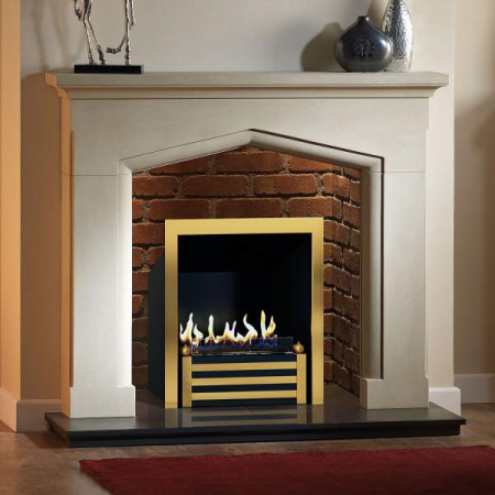 Биокамин в мраморном портале Firezo Amuleto